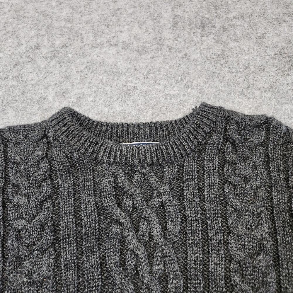 VTG WoolOvers Womens M Medium 100% Wool Cableknit Fisherman Pullover Sweater - Picture 6 of 13